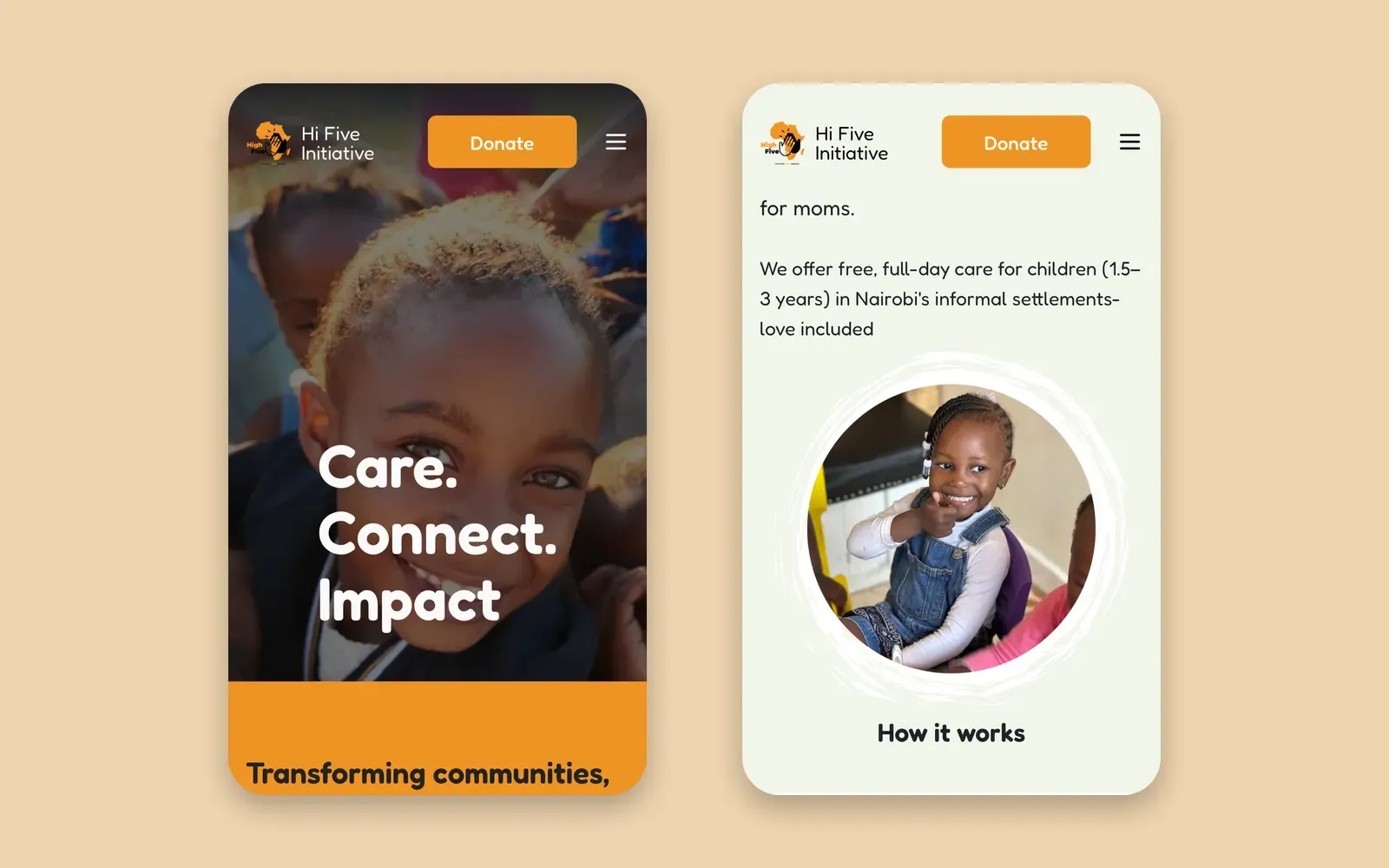 Hi Five Initiative on a phone