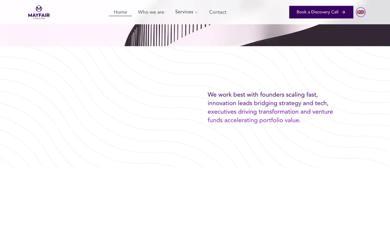 Mayfair Consulting - further down the home page
