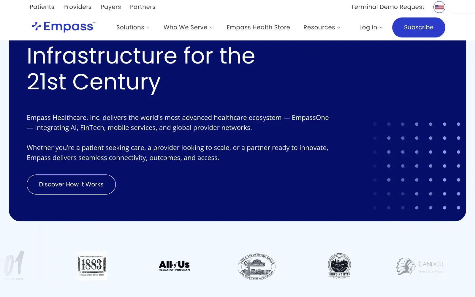 Empass - further down the home page
